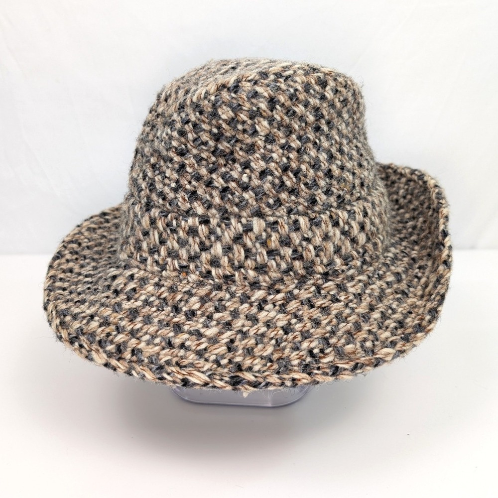 Vintage Jonathan Richard Irish Tweed Walking Hat‎ Size S Wool Bucket Brown Tan
